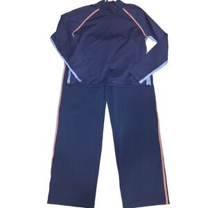 Danskin Track Suit Sweat Suit  Lounge Wear Set Blue Mock Neck  Woman’s S…